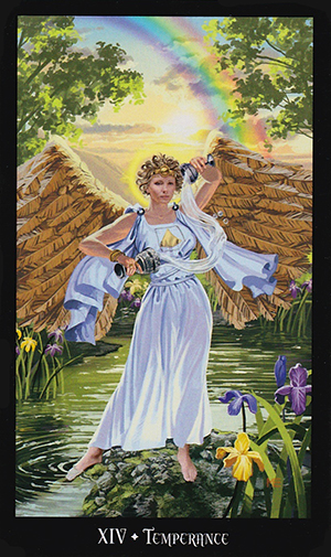 The Temperance card from the Witches Tarot Deck