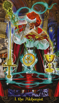 The Alchemist from the Illuminati Tarot Deck