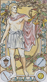 The Magician from the Art Nouveau Tarot Deck