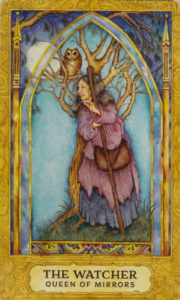 The Watcher - The Queen of Cups:Mirrors - the Crone Tarot Card