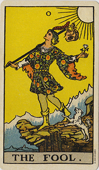 the fool card from Rider Waite Smith Deck