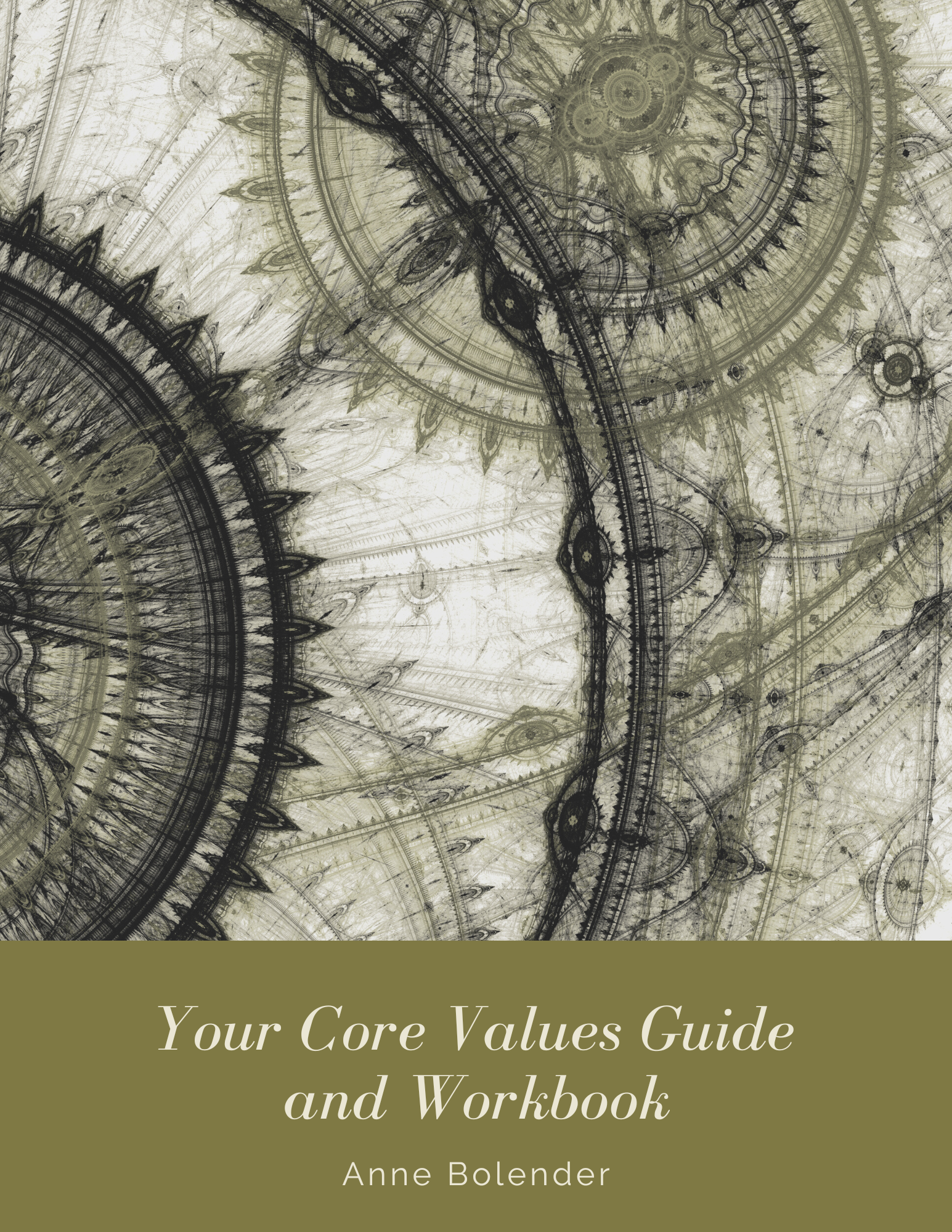 personal core values cover im- green and cream abstract image