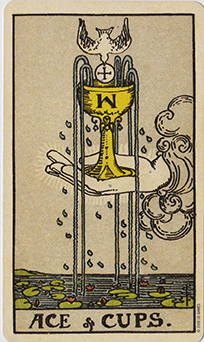 Ryder Waite Smith Ace of Cups Tarot Card